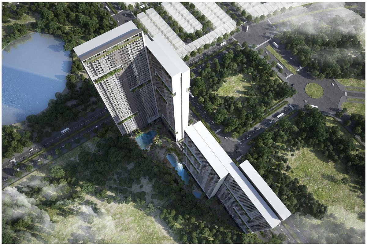 Phối cảnh mặt đứng chung cư Anland Lake View